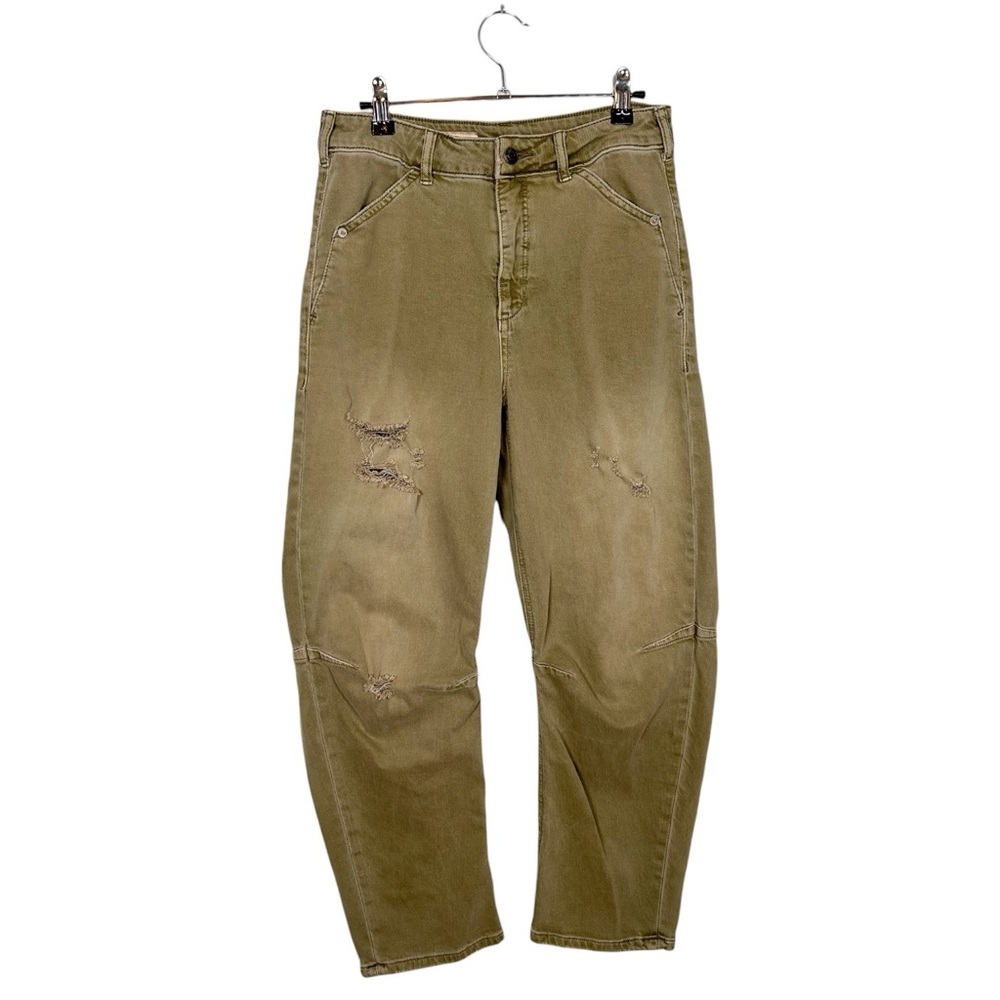 Pilcro Anthropologie The Bow Green Boyfriend Curved Jeans - Picture 2 of 9